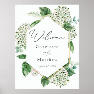 Hydrangea et Affiche de bienvenue Mariage de verdu