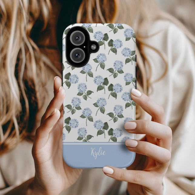 Hydrangea Fleur Bleue MagSafe Résistant (Hydrangea Bloom blue phone case)
