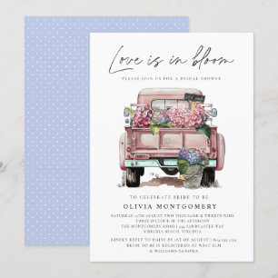 Hydrangea Floral Bridal Shower  Invitation