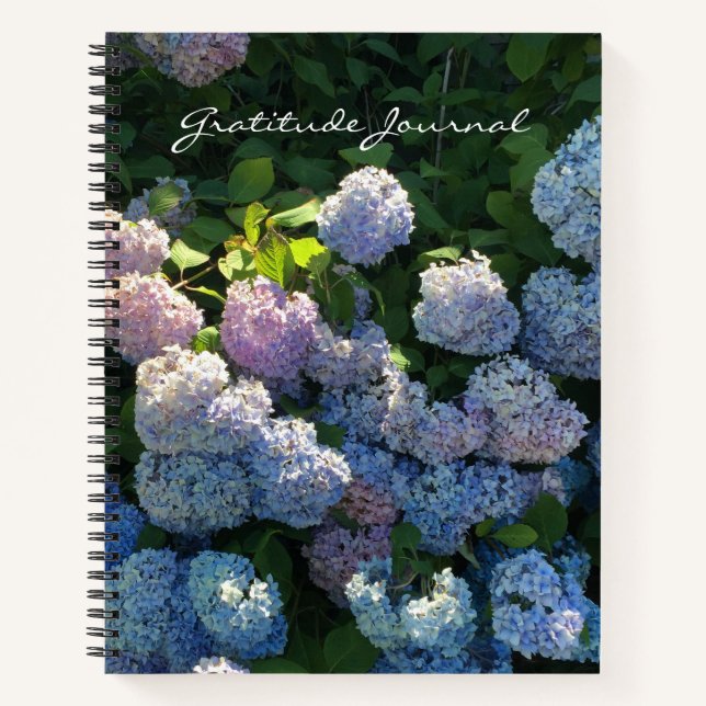 Hydrangea Floral Gratitude Journal Carnet (Devant)