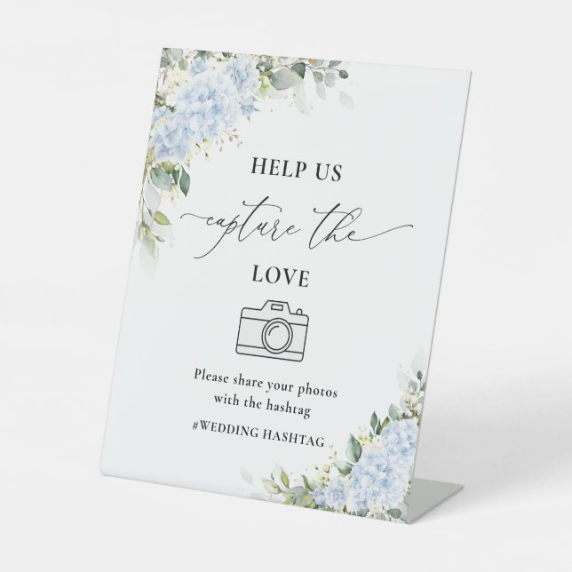 Hydrangea Floral Help Us Capture The Love Sign (Front)