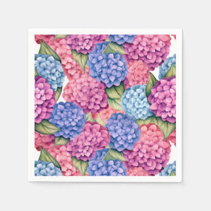 Hydrangea Floral  Napkin