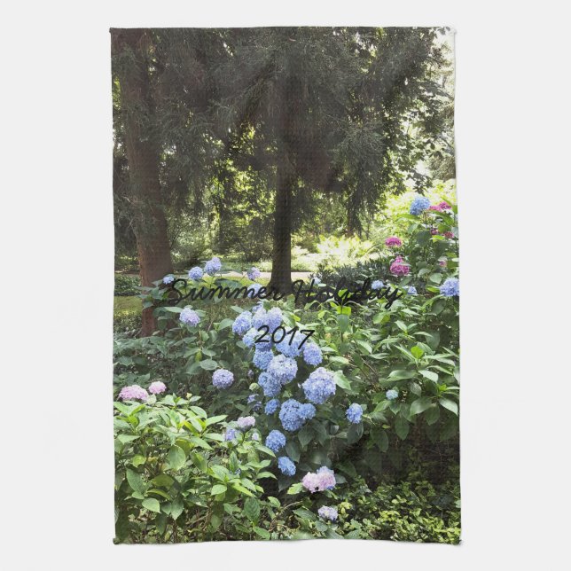 Hydrangea Floral Trees Nature Photography Kitchen Towel (Vertical)