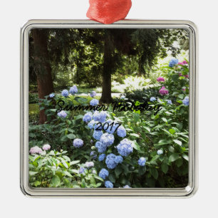 Hydrangea Floral Trees Nature Photography Metal Ornament
