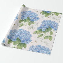 Hydrangea Floral Wrapping Paper | Elegant Garden 