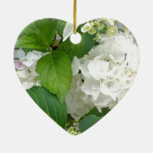 Hydrangea Flower Green White Nature Garden Plants Ceramic Ornament