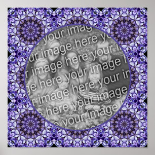 Hydrangea Flower Petals Abstract Add Your Photo Poster