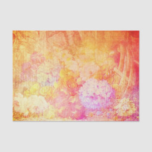 Hydrangea flower rose garden pink purple orange tissue paper
