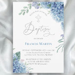 Hydrangea flowers Baptism Invitation<br><div class="desc">Baptism invitation</div>