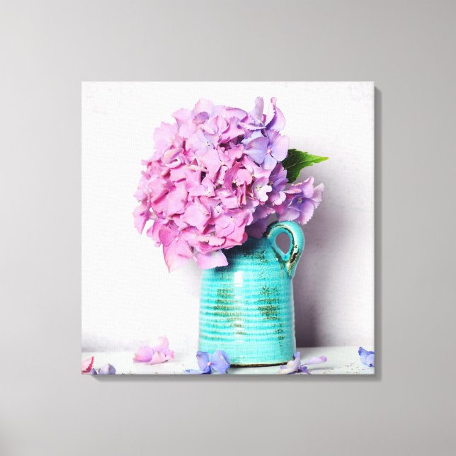 Hydrangea flowers canvas print (Front)