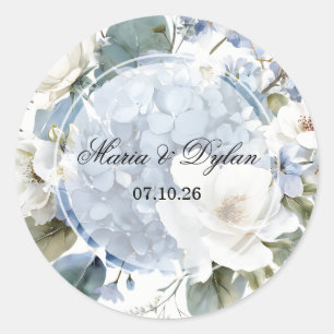 Hydrangea Flowers Classic Round Sticker