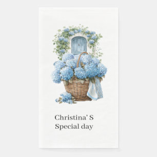 Hydrangea flowers flora florist lover watercolor Napkin