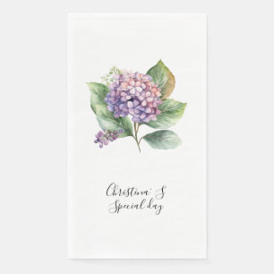 Hydrangea flowers flora florist lover watercolor Napkin