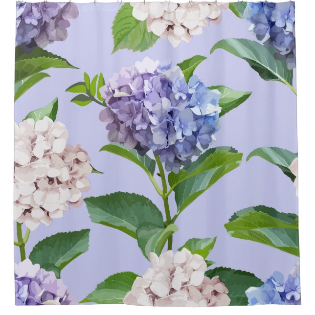 Hydrangea flowers: multicolor floral texture. (Front)