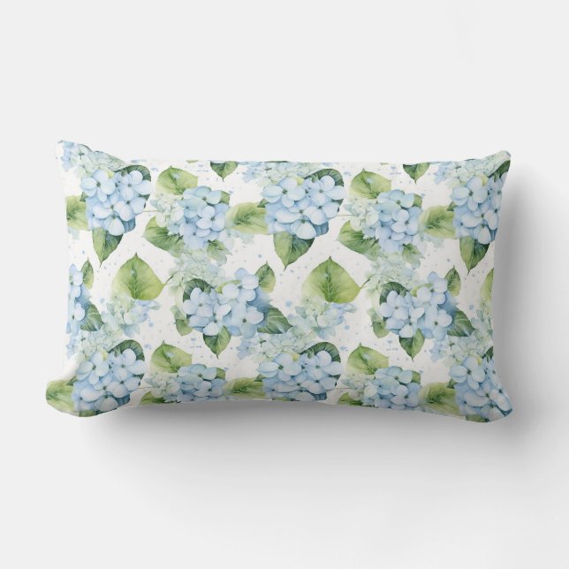 Hydrangea Flowers Pillow (Front)
