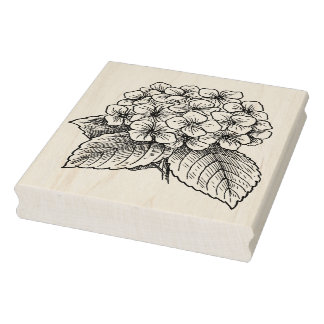 Hydrangea Flowers Rubber Stamp