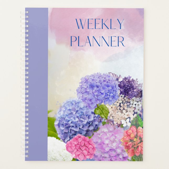 HYDRANGEA FLOWERS WEEKLY PLANNER (Front)
