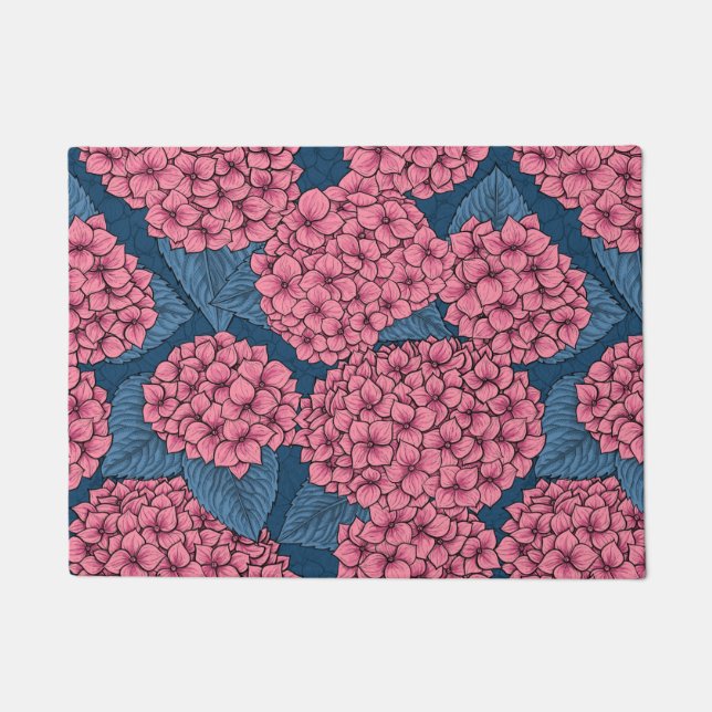 Hydrangea garden doormat (Front)