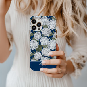 Hydrangea Garden Navy Blue MagSafe Résistant