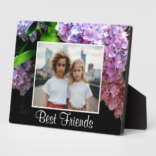 Hydrangea garden, pink, blue, purple floral plaque