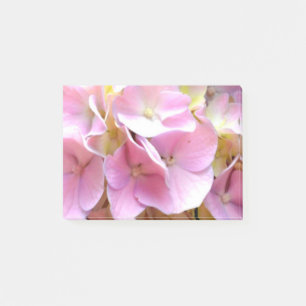 Hydrangea garden, pink, blue, purple floral post-it notes