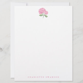 Hydrangea Garden Pink Letterhead