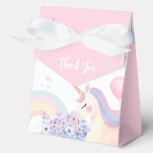 Hydrangea Garden Rainbow Unicorn Baby Shower Favor Box