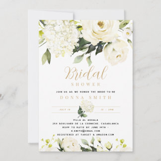 Hydrangea & Greenery Bridal Shower Invitation
