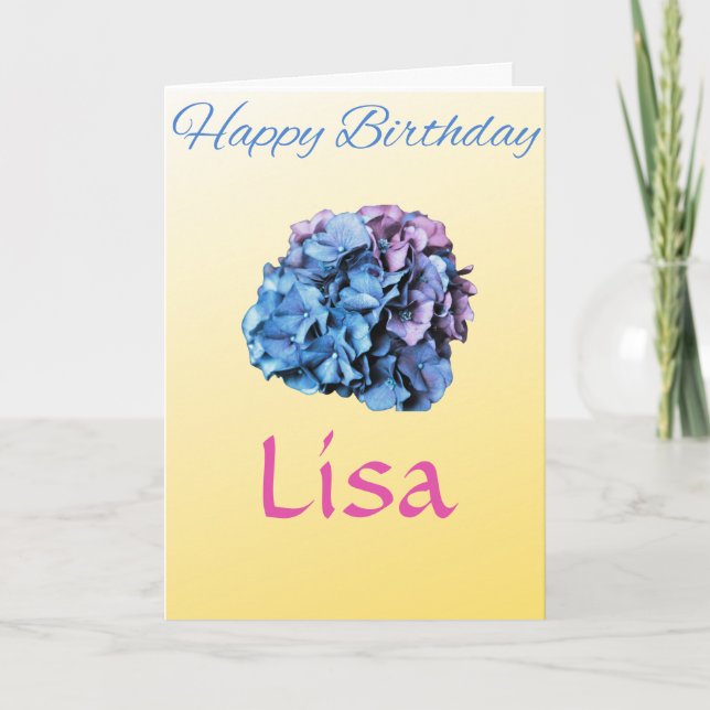 HYDRANGEA HAPPY BIRTHDAY CARD (Front)