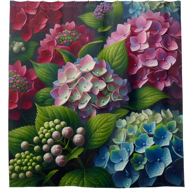 “Hydrangea Harmony: Dew-Kissed Elegance (Front)