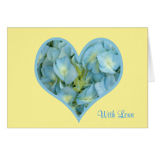 Hydrangea Heart Customizable Text