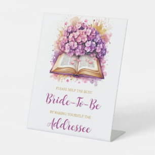 Hydrangea Help the Busy Bride Sign