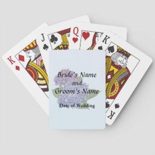 Hydrangea in Shades of Purple Wedding Products Playing Cards
