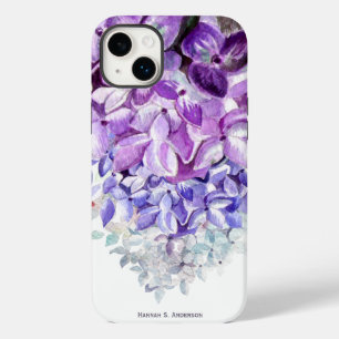 Hydrangea Lavender Blue White Ombre   Personalized Case-Mate iPhone 14 Plus Case