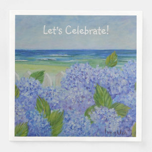 Hydrangea Let's Celebrate Napkin