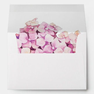 Hydrangea Lilac Floral Geometric Return Address Envelope