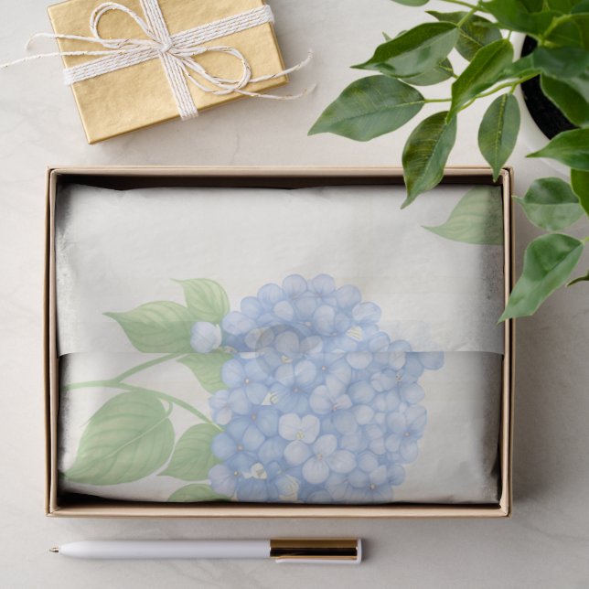 Hydrangea Luxe Floral Tissue Paper | Elegant Blue (Gift)