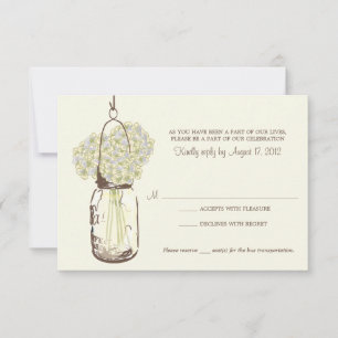 Hydrangea & Mariage RSVP au Pot Mason