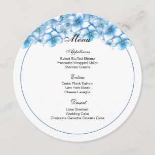 Hydrangea Menu Card