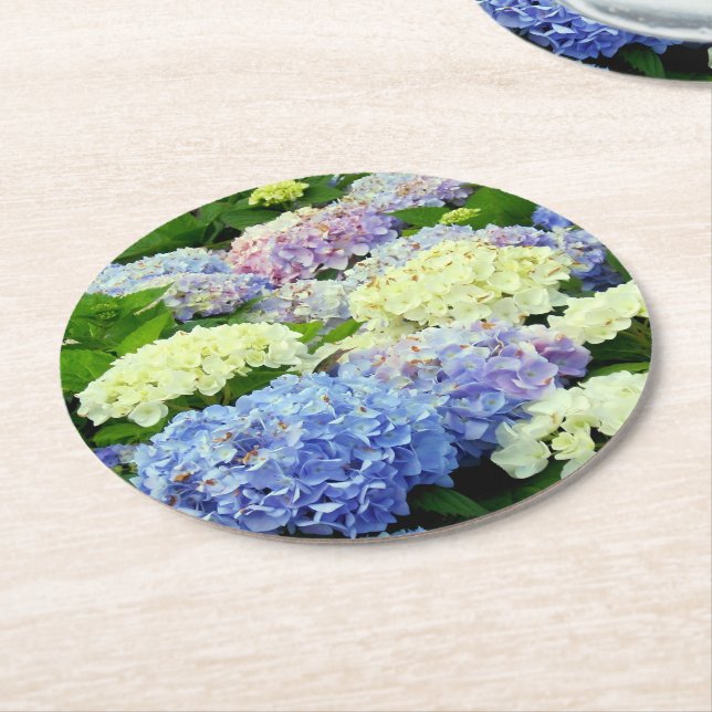 Hydrangea Mix-PAPER PARTY COASTERS (Angled)