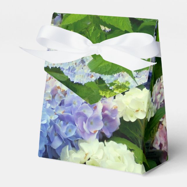 Hydrangea Mix-PARTY FAVOR BOX, tent style Box (Front Side)