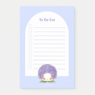 Hydrangea Mochi Rainy Days Purple Blue Flower Post-it Notes