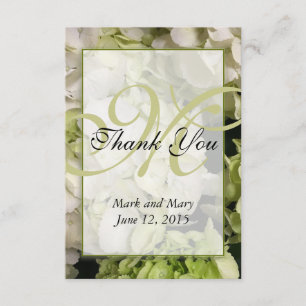 Hydrangea Monogram Personalized Thank You