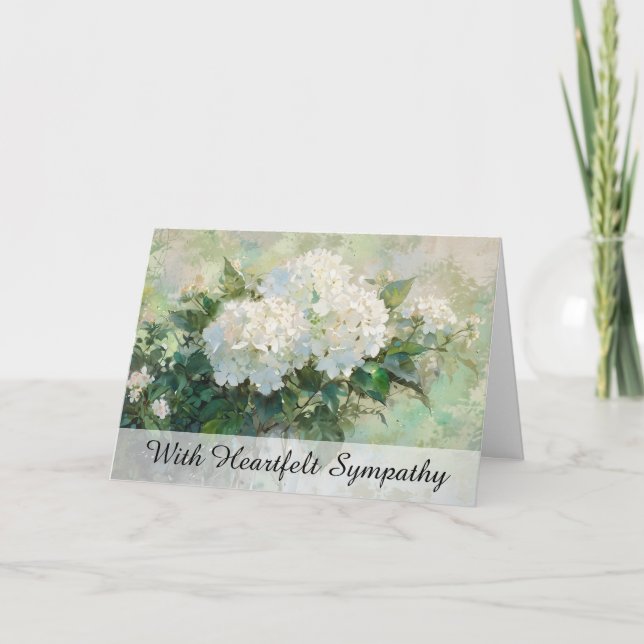 *~* Hydrangea  Painting TV2 Sympathy Love Light Card (Front)