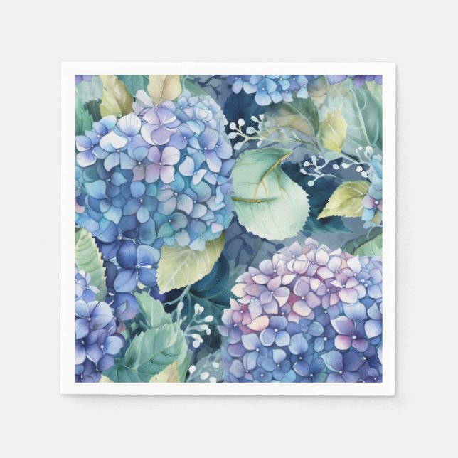 Hydrangea Paper Napkins (Front)