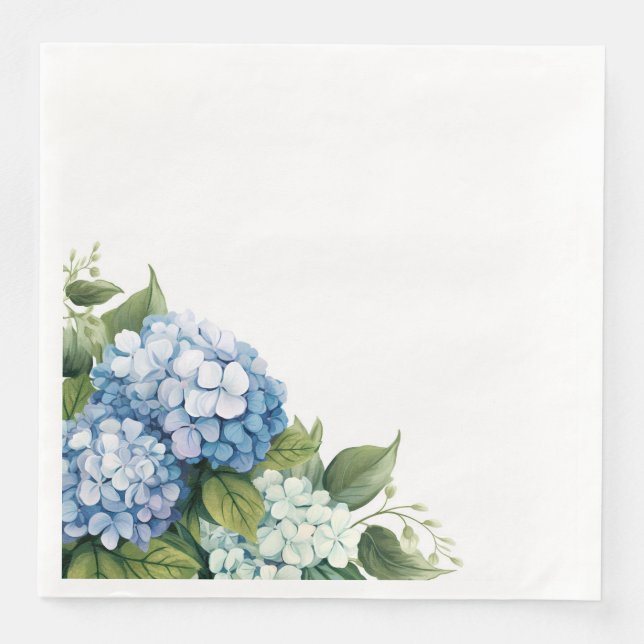 Hydrangea Paper Napkins (Front)