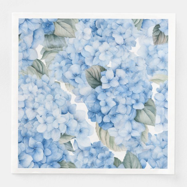 Hydrangea Paper Napkins (Front)
