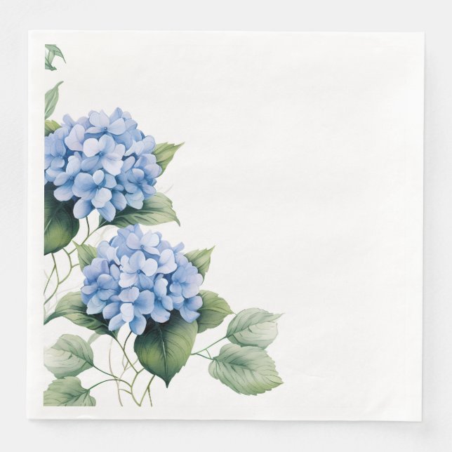 Hydrangea Paper Napkins (Front)