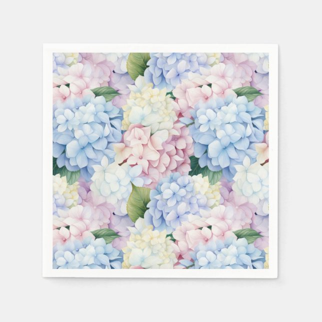 Hydrangea Paper Napkins (Front)