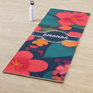 Hydrangea Pastel Colourful Personalized Pattern Yoga Mat